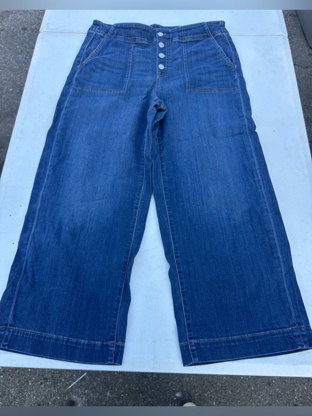Chico's Dark Blue Wide Leg Jeans